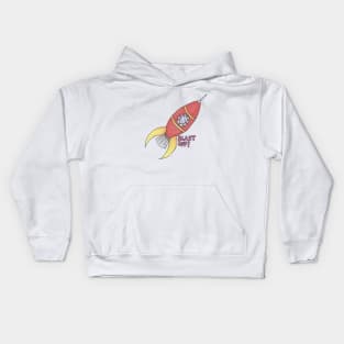 BLAST OFF! Rocket Ship Kids Hoodie